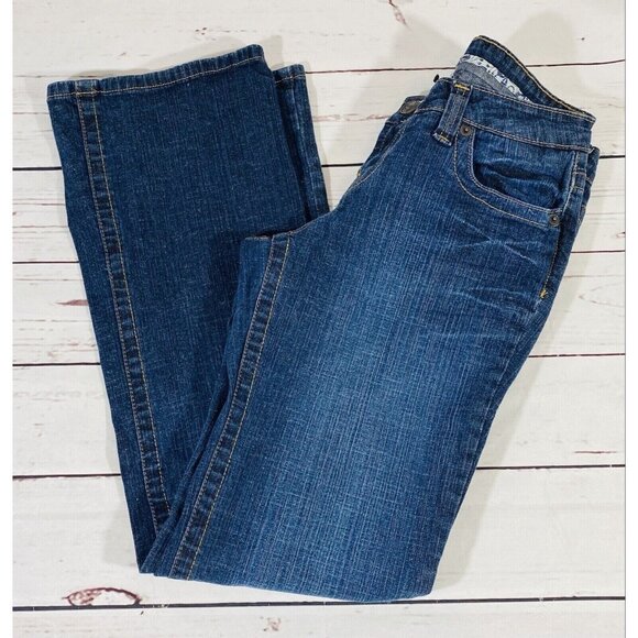 Behold Denim - Behold Amber Jeans Juniors Size 7 Low Rise Blue Bootcut Teen Denim Pants